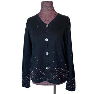 Cousin Johnny Anthropologie Sz M Confetti Cardigan Sweater